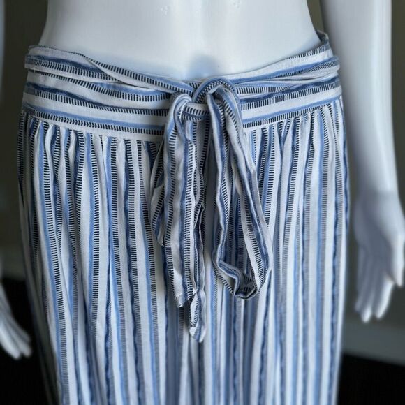 Gap Blue & White Striped Tie Waist Skirt Size 10 - Picture 4 of 8